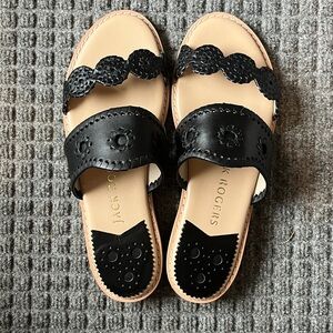 NWOT Jack Rogers Black Leather Sandals